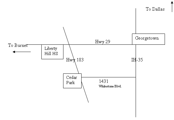 Map to Liberty Hill Site